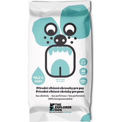 Explorer Dog 100% BIO odbouratelné vlhčené ubrousky 40 ks – Zboží Dáma