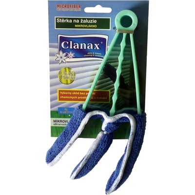 Clanax čistič žaluzií 28 x 11 cm mikrovlákno MIX barev plast kov