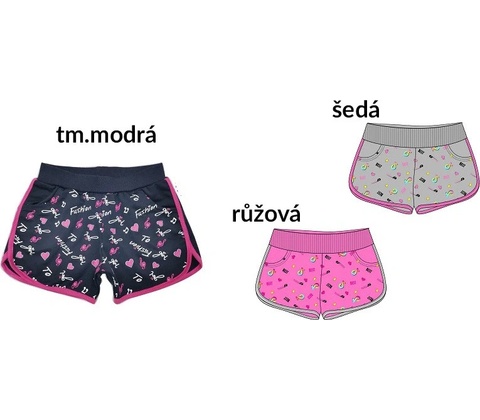 Sezon dívčí šortky šedá