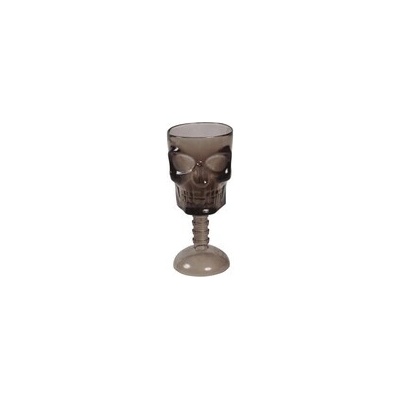 GUIRCA Černý pohár s lebkou 18 cm 200 ml Halloween