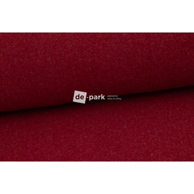 de-park Fleece 100% MERINO - Melír - vínová