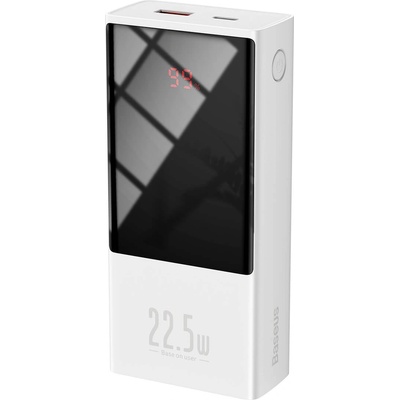 Baseus Super Mini 22.5W Power Bank 20000mAh (PPMN-C02) - външна батерия 22.5W с USB и USB-C изходи и с технология за бързо зареждане (бял)