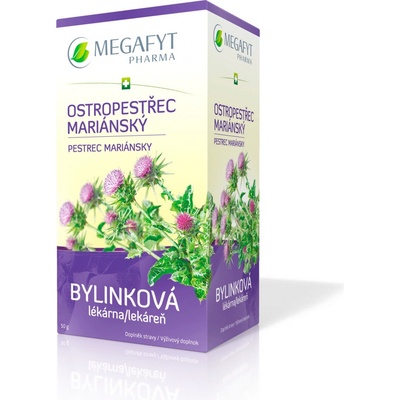 MEGAFYT Bylinková lekáreň Pestrec mariánsky porciovaný čaj 20 x 2,5 g