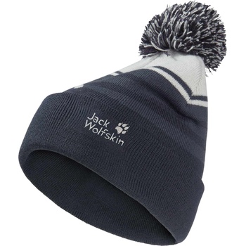 Jack Wolfskin Шапка stripy pompom beanie k
