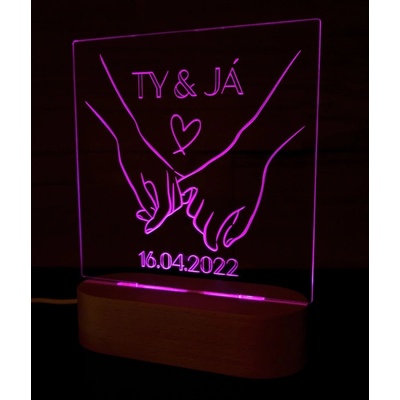 Block Engrave Lampička z lásky - Motiv 1 – Zboží Dáma