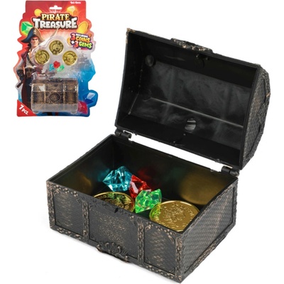 Truhla pirátská s doplňky na kartě 20x27,5cm