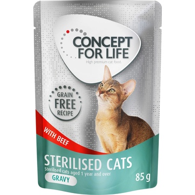 Concept for Life Sterilised Cats hovädzie mäso bez obilnín v omáčke 12 x 85 g