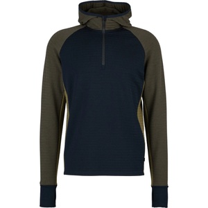 Stoic Мъжки вълнен пуловер Stoic MerinoFleece260 FlenSt. Half Zip with Hood Merino hoodie - Dark Navy Multi - размер 3XL (005-6568-0316)