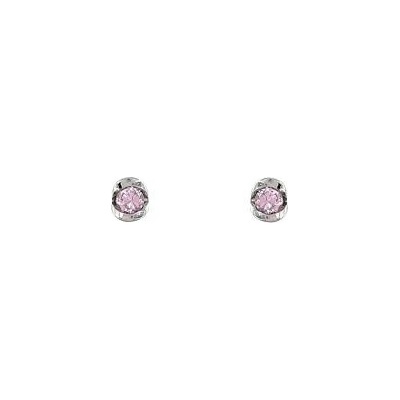 INFINITYSILVER Stříbrné náušnice ROSA s růžovými zirkony VE13R