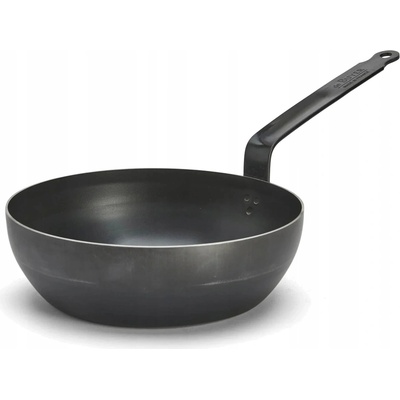 De Buyer Modrá uhlíková pánev hluboká 28 cm ocel indukce