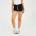 Brave Soul Дамски къси панталони Brave Soul Womens Running Shorts with Contrast Binding - Black/ White