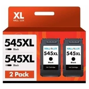 HALLOLUX 545 XL Black, replacement for Canon printer cartridges PG 545 Black TS3150 cartridges Pixma MX495 TS3151 TR4550 MG2555s TS3355 TR4600 TR4551 TS3350 TS3150 MG2550s (2 black) - DI-HO-545XL-2B