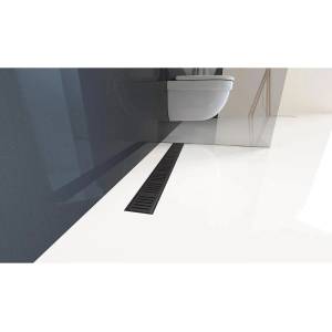 Alcadrain Комплект сифон за душ с матово черен капак Alca APZ10BLACK Simple 65 см (APZ10BLACK-650M)