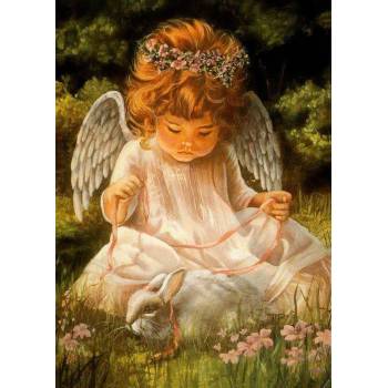 Norimpex - Puzzle Diamant painting: Little angel 30x40cm - 1 - 39 piese