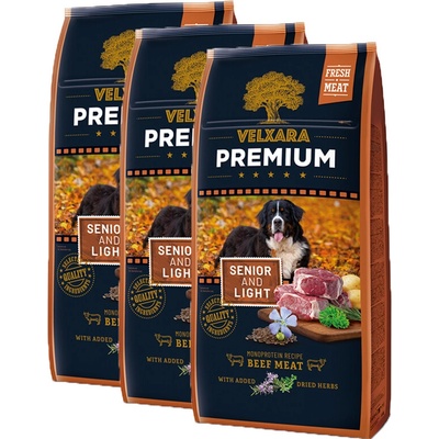 Velxara PremiumDog Senior Monoprotein Beef Meat 3 x 12 kg