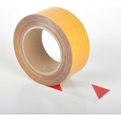 Univerzální podlahová páska WT-5125 – PVC, červeno-bílá, 50 mm × 25 m