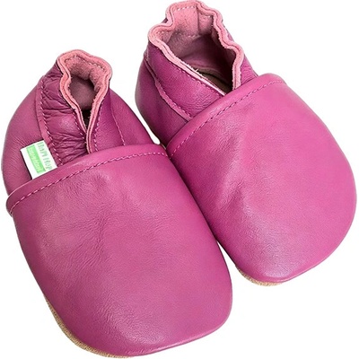 Hopi Hop kožené capáčky Barefoot malinové