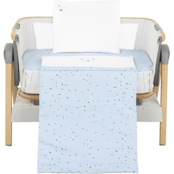 KikkaBoo Бебешки спален комплект за мини-кошара 5ч Bear with me Blue (kikka-41101050067)