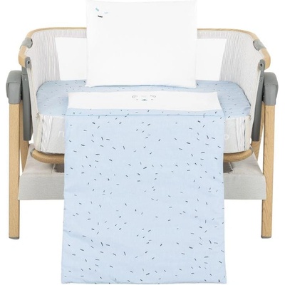 KikkaBoo Бебешки спален комплект за мини-кошара 5ч Bear with me Blue (kikka-41101050067)