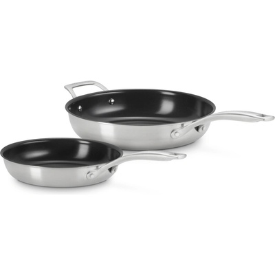 Le Creuset 53088000010000 Pánve Essential 3-ply 24 cm + 28 cm, nerezové, 2 ks