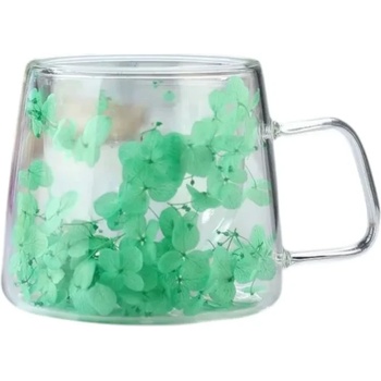 CupHup Стъклена термо чаша CupHup Blum с двойно дъно, Dewdrop (Blum-01-09)