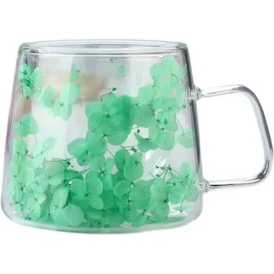 CupHup Стъклена термо чаша CupHup Blum с двойно дъно, Dewdrop (Blum-01-09)