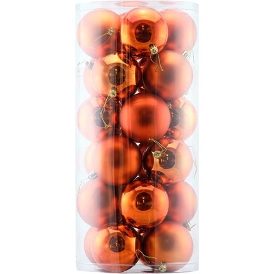 DECOLED Plastové koule prům. 6 cm měděná 4x lesklá 4x matná 4x glitter