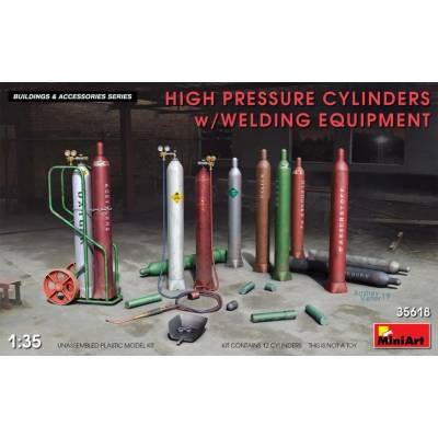 MiniArt High Pressure Cylinders with Welding Equipment 1:35