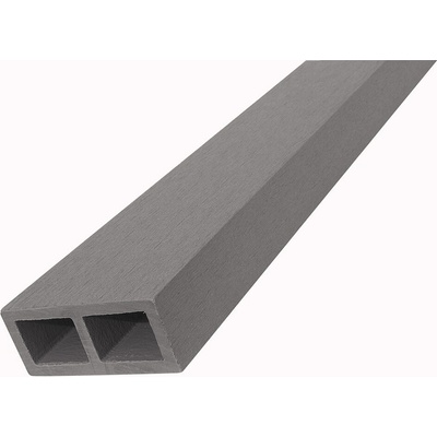 WPC vodorovný plotový nosník Nextwood, 88x38x2000 mm, barva šedá