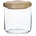 Ocean OCEAN-Стъклен буркан с дървен капак 500ml Ø9.2xh10.4cm (5B02517G0001) (011435)
