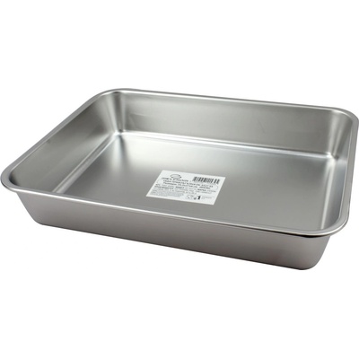 Elekom Тава инокс - ek-3628 ss, Висококачествена неръждаема стомана, размери 36х27х7 см (ek-3628 ss)