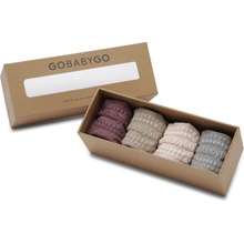 GOBABYGO PROTISKLUZOVÉ BAMBUSOVÉ PONOŽKY COMBO BOX 4-pack soft pink, sand, misty plum, grey melange