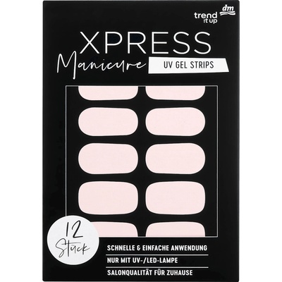 trend !t up fólie na nehty UV Gel XPRESS Manicure 120 Light Rosé 12 ks