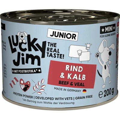 Lucky Jim Classic MINI Junior s hovädziem a telecím mäsom 200 g