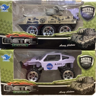 TEDDIES Auto vojenské kov 7cm víc druhů