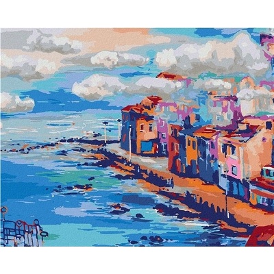 zuty Malování Podle Čísel Mráčky Nad Městem 80 x 100 Cm Plátno