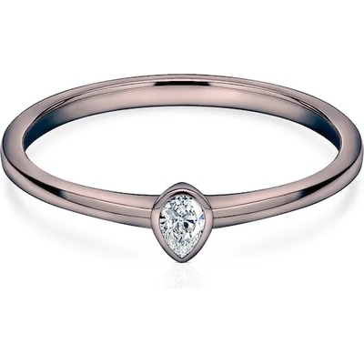 SAVICKI Годежен пръстен Pure: черно злато, диамант с шлифовка