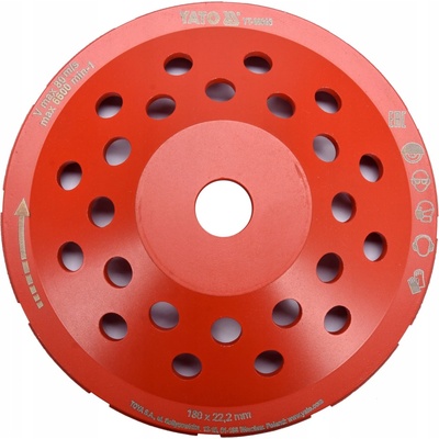 Hrncový kotouč na betonu Yato YT-60323 180 mm