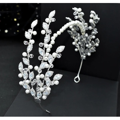 Naishide Jewelry Perlová čelenka do vlasů s větvičkami Pearl Leaves