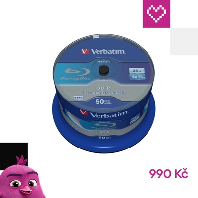 Verbatim BD-R 25GB 6x,spindle, 50ks (43838) – Hledejceny.cz