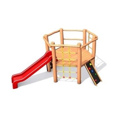 Playground System ŠPLHACÍ SESTAVA se skluzavkou I z akátu
