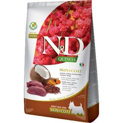 N&D N&D QUINOA SKIN&COAT VENISON Mini за мини породи с еленско месо, киноа, кокос и куркума 800gr