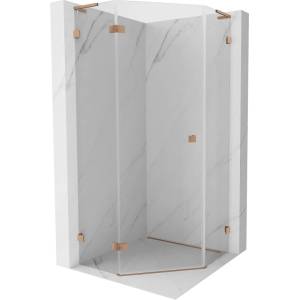 Mexen Lunar L петоъгълна душ кабина с лява люлееща се врата 90 x 90 см, (831L-090L-090P-65-00-L)