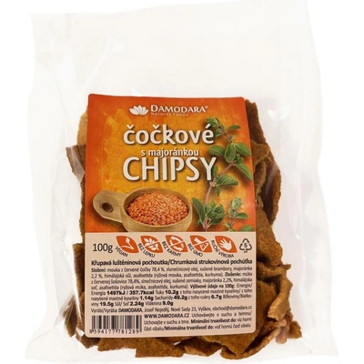 Damodara Chipsy čočkové s majoránkou 100 g