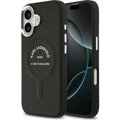 KARL LAGERFELD PU RSG Logo MagSafe Задний Чехол для iPhone 17 Black Karl Lagerfeld | Cheren | МЪЖЕ | UNI