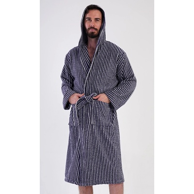 Vienetta pánský župan s kapucí tmavě modrá – Zboží Dáma
