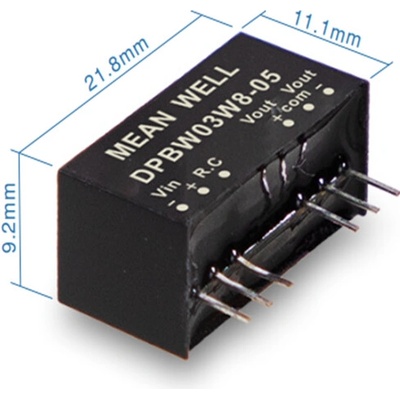 Mean Well DPBW03W8-12 Měnič DC/DC modulový 3W 12V