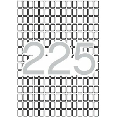 Etikety, 8x12 mm, zaoblené rohy, na liste formátu A5, APLI, 3375 etikiet bal