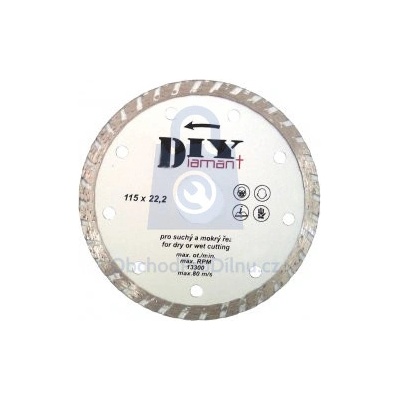 Kotouč diamantový na beton, DIY 115x2,0 / 22,2mm, balení 1 ks