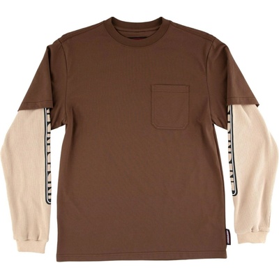 Independent Bar Logo Thermal 2Fer L/S Thermal Top Chocolate/Sand
